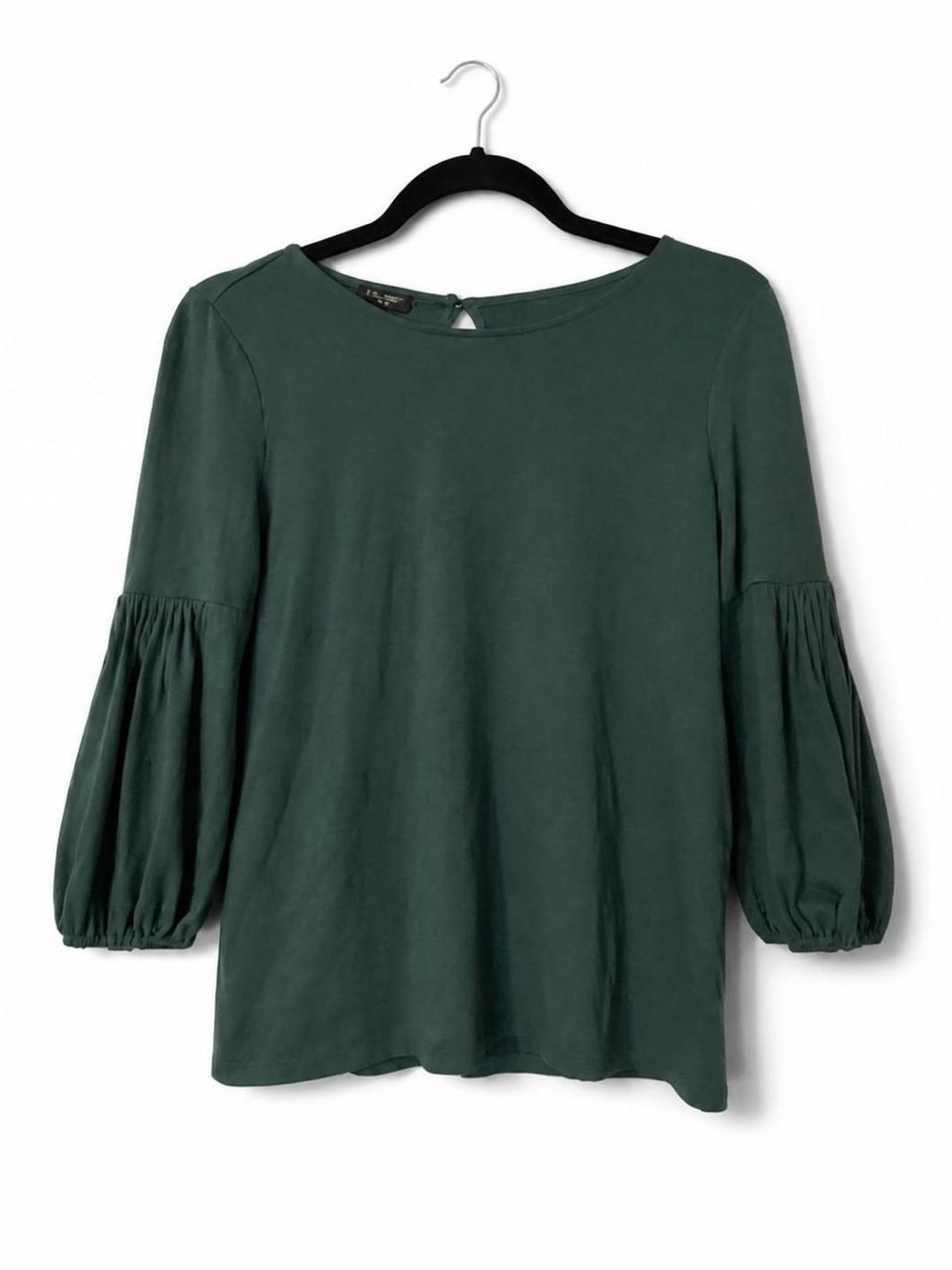 Talbots Dark Green NWT Balloon Sleeve Blouse